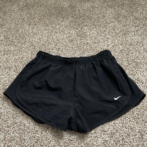 Nike Shorts Double Black Nike Running Shorts Poshmark